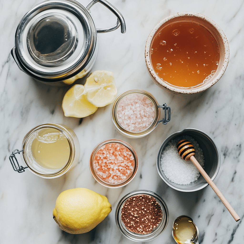 Pink Sea Salt Diet Recipe (2025) 7 pink sea salt diet recipe ingredients flat lay