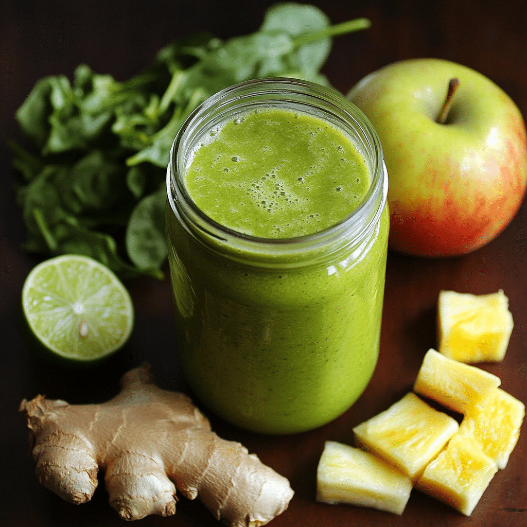 7-Day Smoothie Detox: The Best Way to Kickstart Your Clean Eating Journey 5 Ingredients for 7-Day Smoothie Detox – A vibrant assortment of fruits, leafy greens, chia seeds, nut milk, and superfoods displayed on a kitchen counter.
