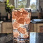 Pink Salt and Ice Water Recipe for Weight Loss – The Ultimate Guide 7 Pink Salt and Ice Water Recipe – Refreshing glass of ice water infused with pink Himalayan salt and lemon slice for detox and weight loss.