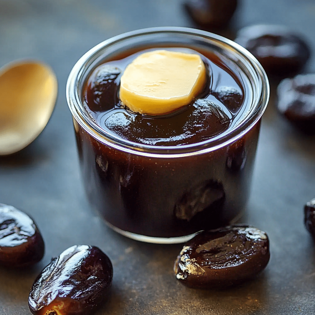 Prune Juice and Butter Recipe 6 Prune Juice and Butter Recipe – A mug filled with warm prune juice and swirls of melted butter, prepared as a fast-acting digestive remedy.