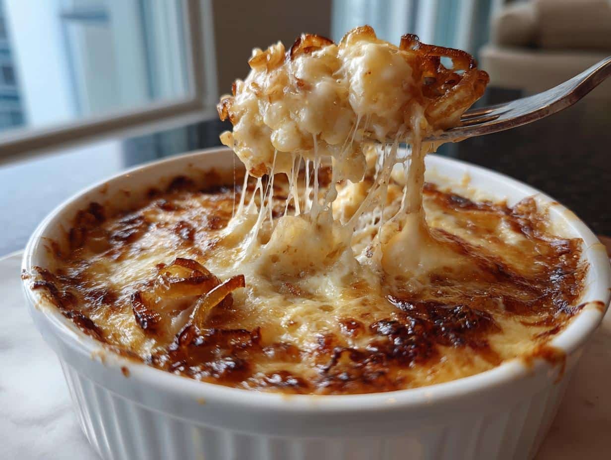 caramelized onion and gruyere dip - detail 1