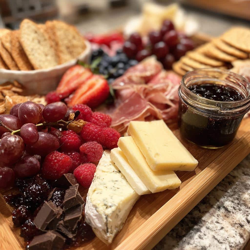 christmas breakfast charcuterie board - detail 1