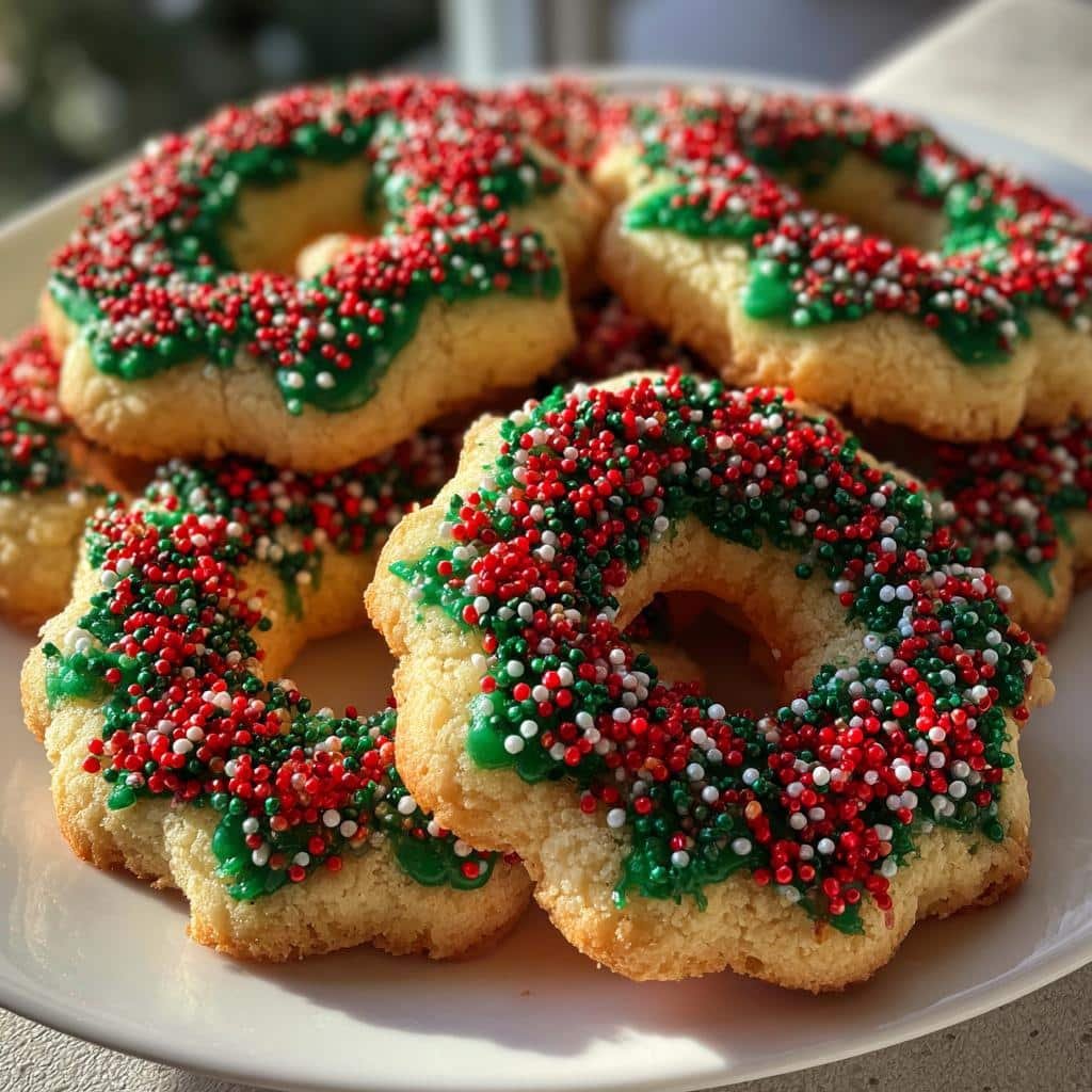 christmas wreath cookies recipe - detail 1