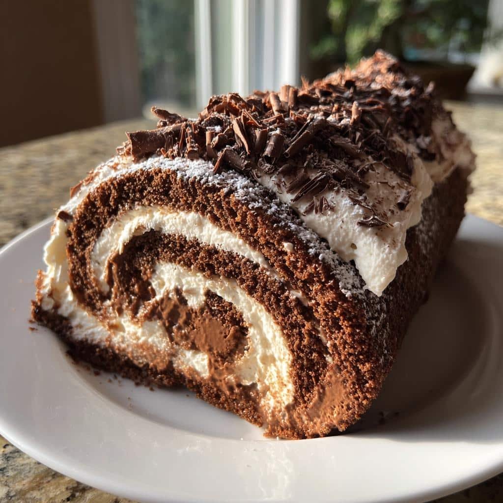 christmas yule log recipe holiday dessert - detail 1