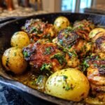 garlic butter chicken and potatoes skillet recipe