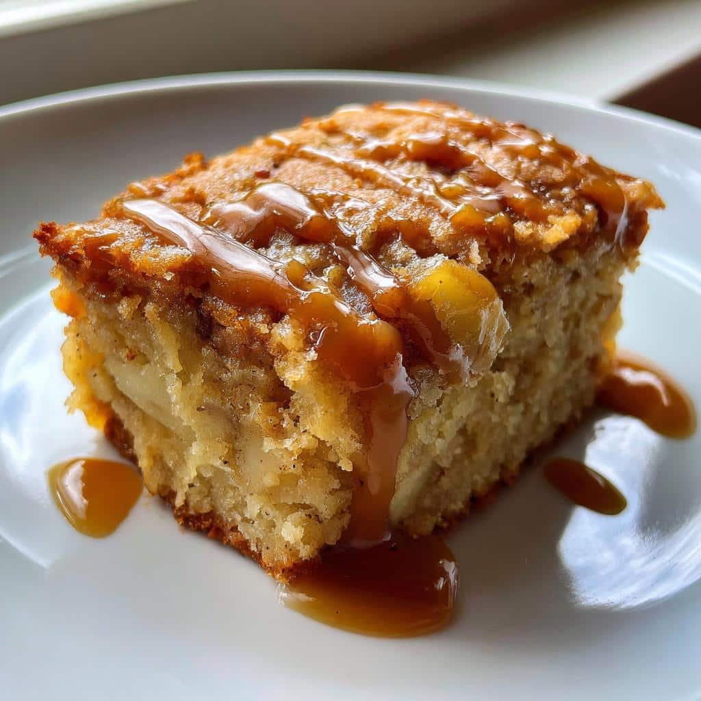 salted caramel apple sheet cake recipe - detail 1