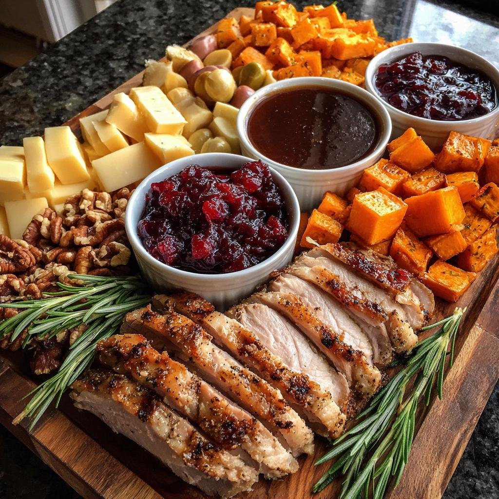 thanksgiving charcuterie board turkey - detail 1