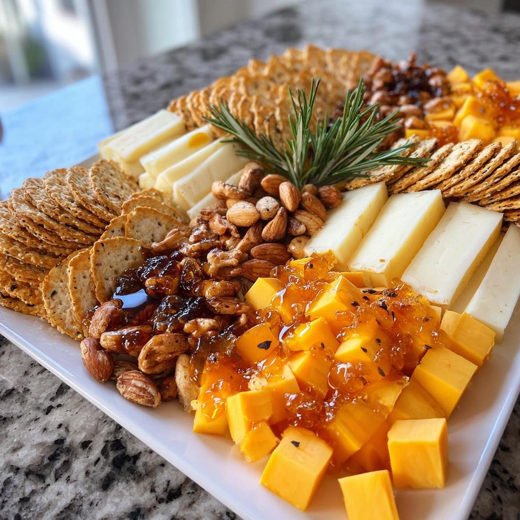 thanksgiving cheese and cracker tray - detail 1