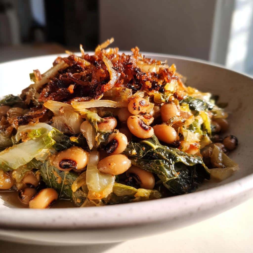 black eyed peas and cabbage new years recipe - detail 1