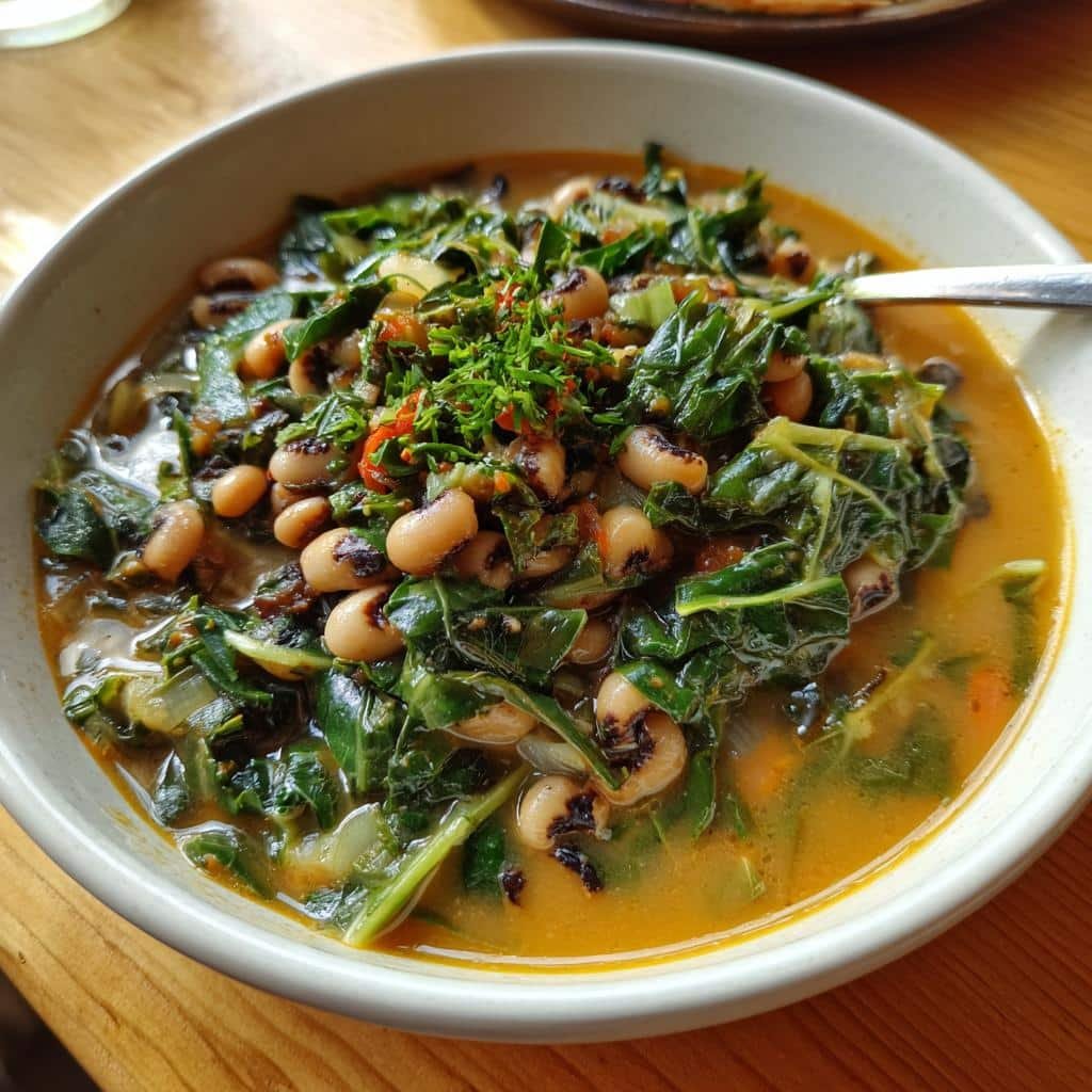 black eyed peas with chard recipe - detail 1