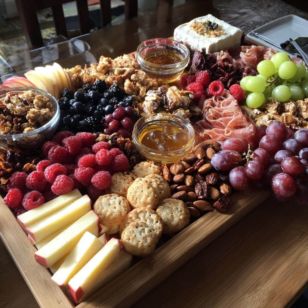 christmas breakfast charcuterie board - detail 1