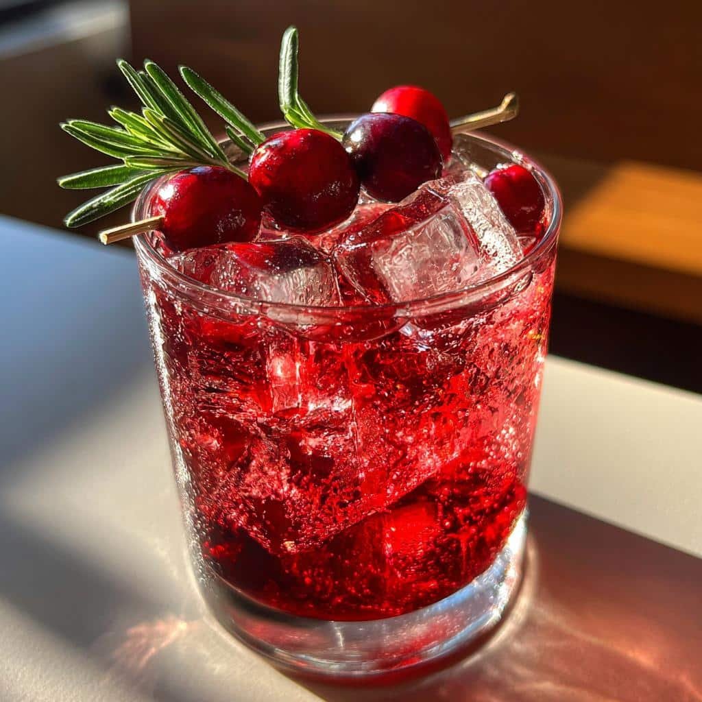 christmas cranberry cocktail recipe - detail 1