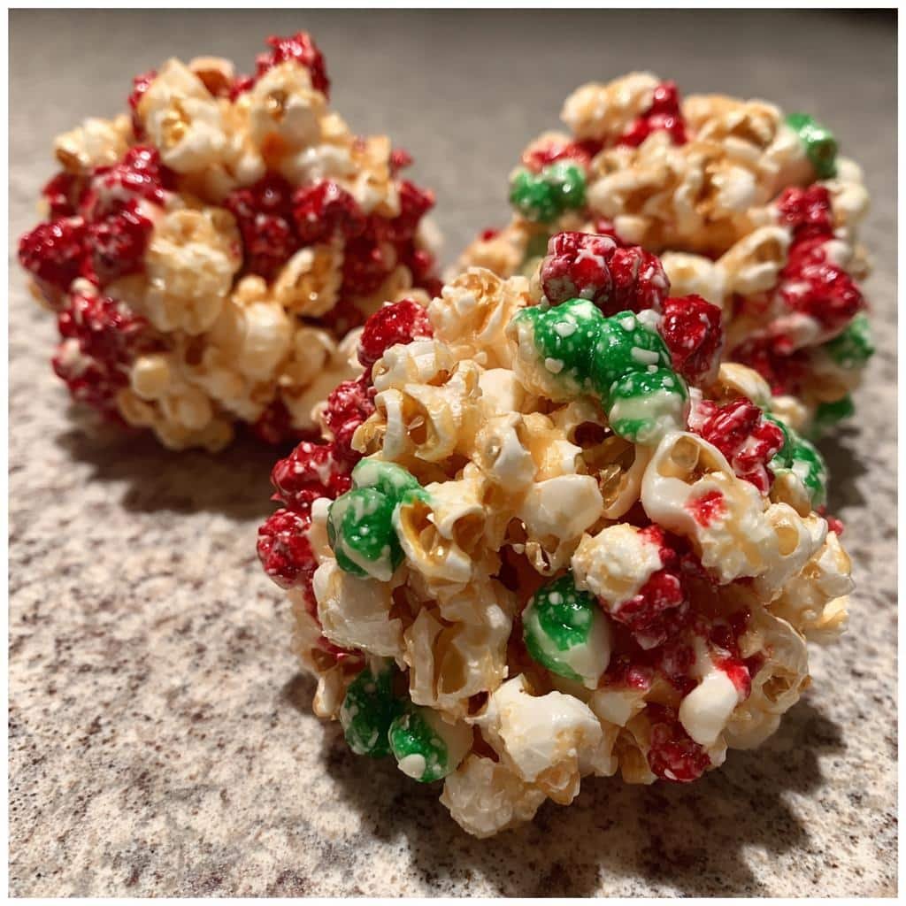 christmas popcorn balls perfect holiday treats - detail 1