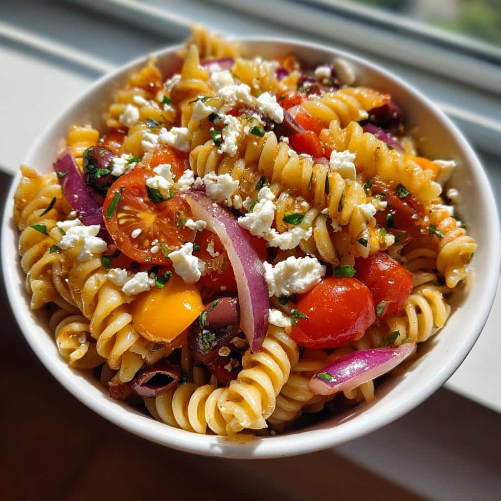 christmas potluck pasta salad secrets - detail 1