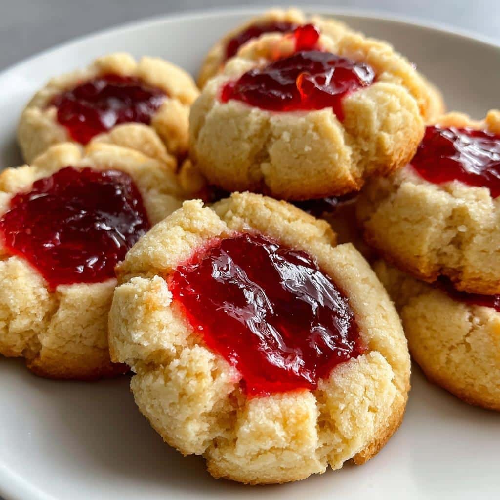 christmas thumbprint cookies recipe - detail 1