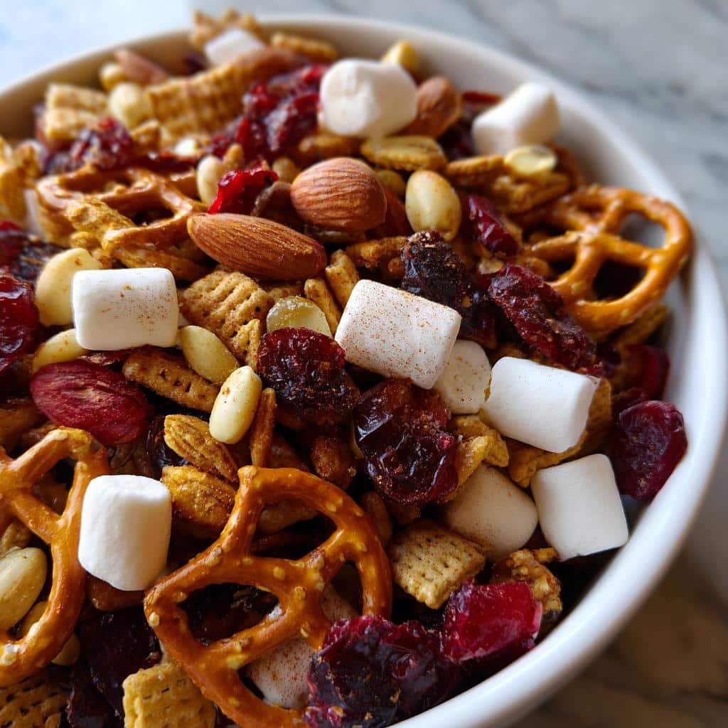 christmas trail mix recipe holiday snack - detail 1