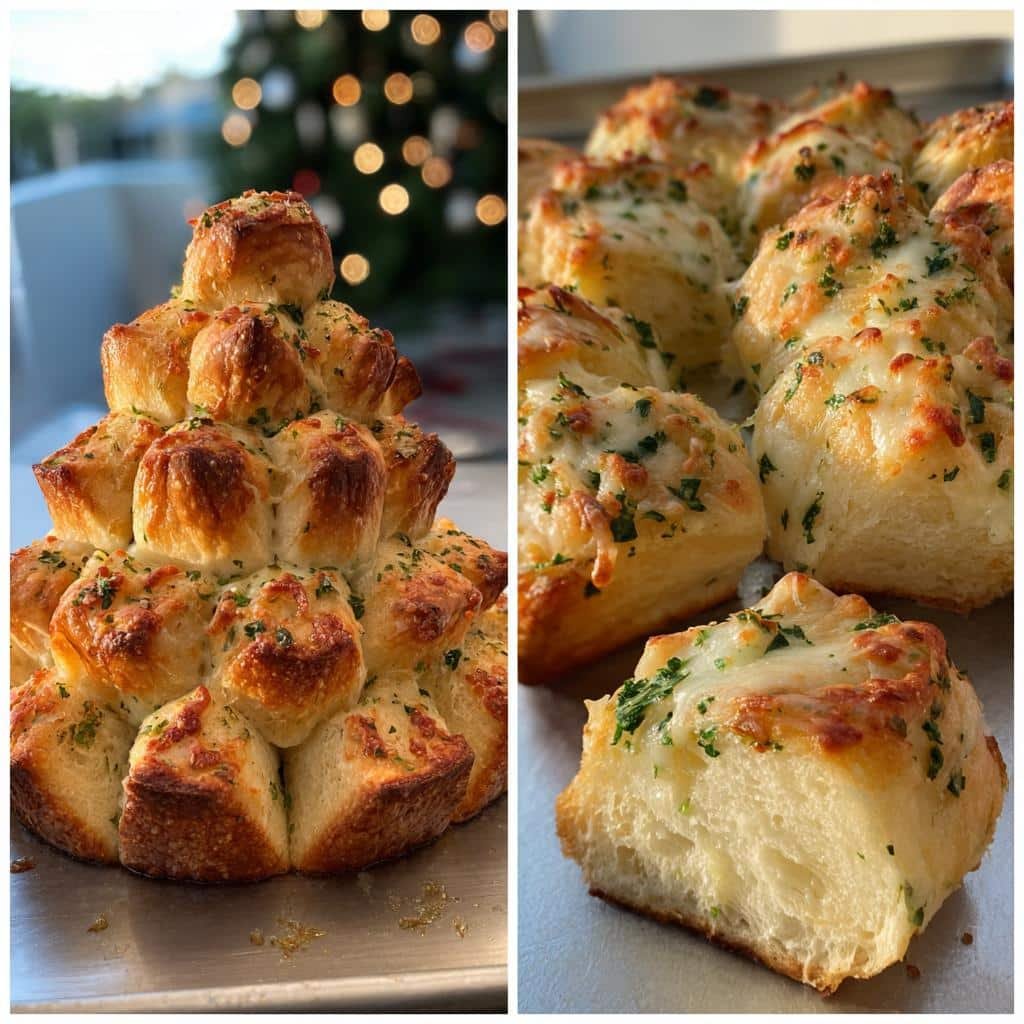 3-Ingredient Christmas Tree Bread Pull Apart Recipe Will Wow Guests 3 christmas tree bread pull apart recipe - detail 1