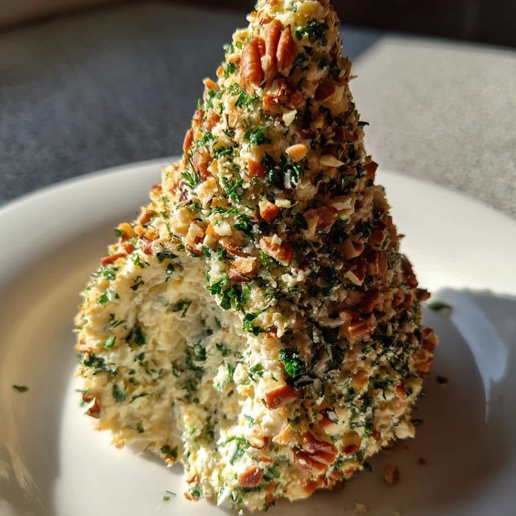 christmas tree cheese ball - detail 1