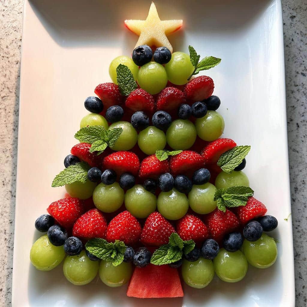christmas tree fruit platter tips impress holiday gatherings - detail 1
