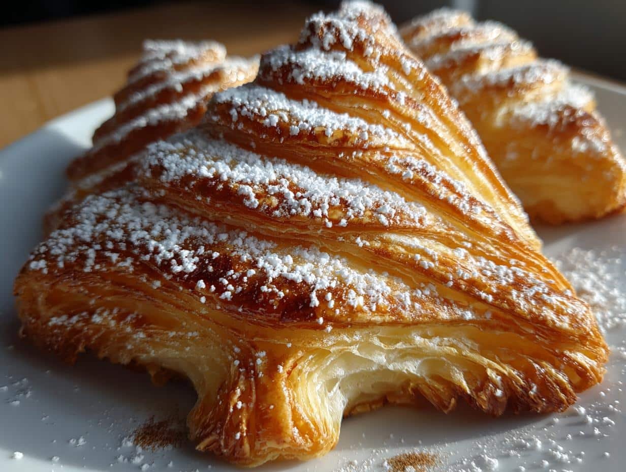 christmas tree puff pastry delicious holiday dessert - detail 1