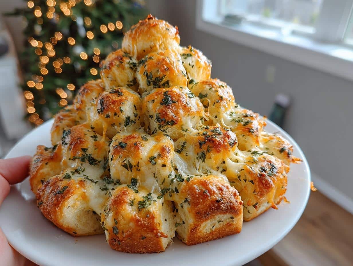 Irresistible Christmas Tree Pull Apart Bread Recipe in 3 Easy Steps 3 christmas tree pull apart bread recipe - detail 1