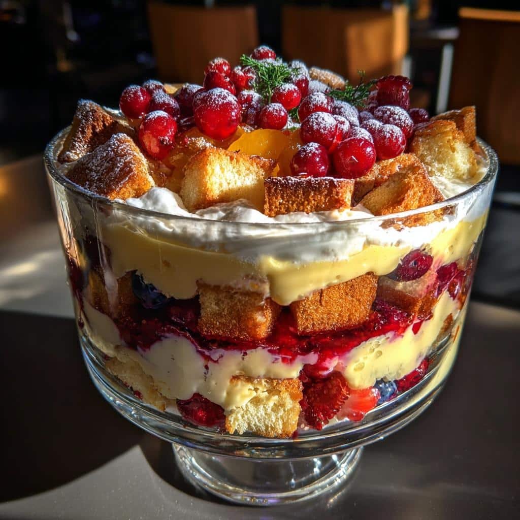 christmas trifle festive dessert recipe - detail 1