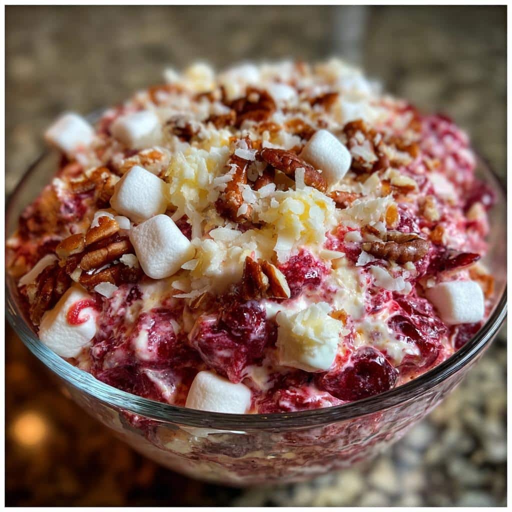 cranberry ambrosia salad recipe - detail 1