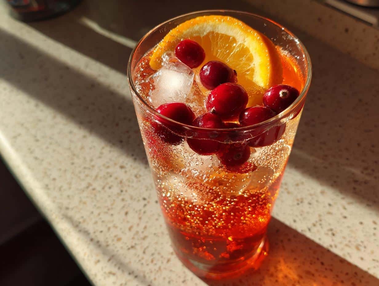 cranberry aperol spritz recipe - detail 1