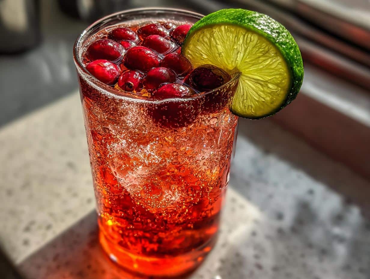 cranberry aperol spritz refreshing cocktail recipe - detail 1