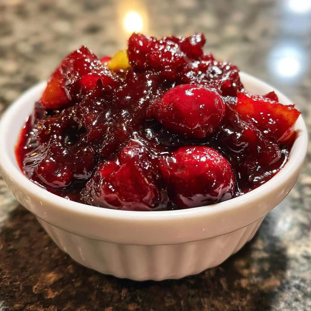 cranberry apple chutney recipe delicious condiment - detail 1