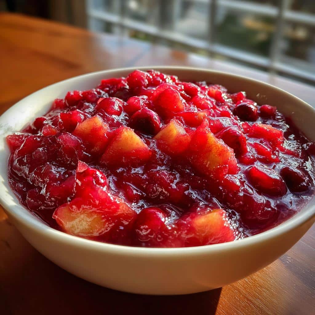 Homemade Cranberry Applesauce Recipe - Sweet-Tart Perfection in 4 Steps 3 cranberry applesauce recipe homemade delicious - detail 1