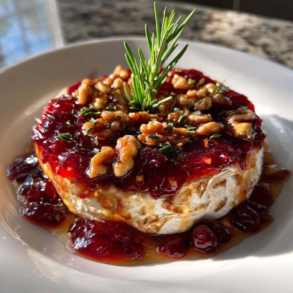 15-Minute Cranberry Baked Brie: Irresistible Holiday Magic 3 cranberry baked brie delicious appetizer recipe - detail 1