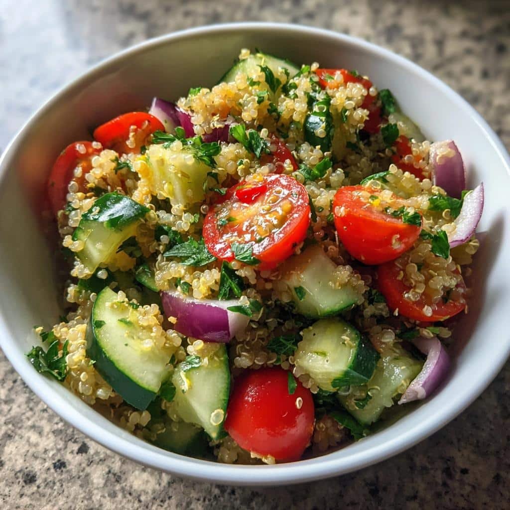 healthy meal quinoa salad recipe - detail 1