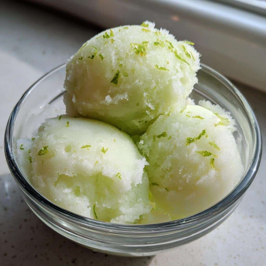 4-Ingredient Homemade Lime Sorbet Recipe - Pure Bliss 3 homemade lime sorbet recipe refreshing dessert - detail 1