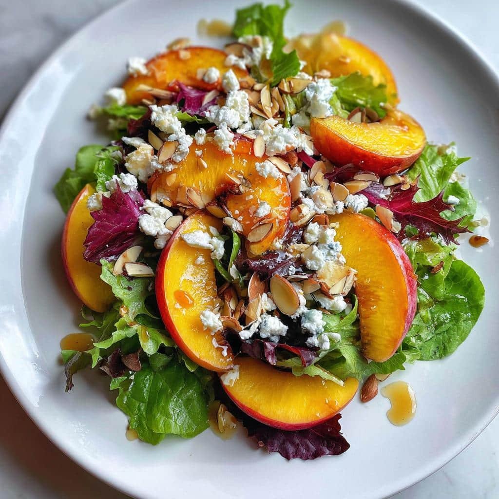 10 Irresistible Peach Salad Recipes You’ll Crave All Summer 3 peach salad reasons to fall in love this summer - detail 1
