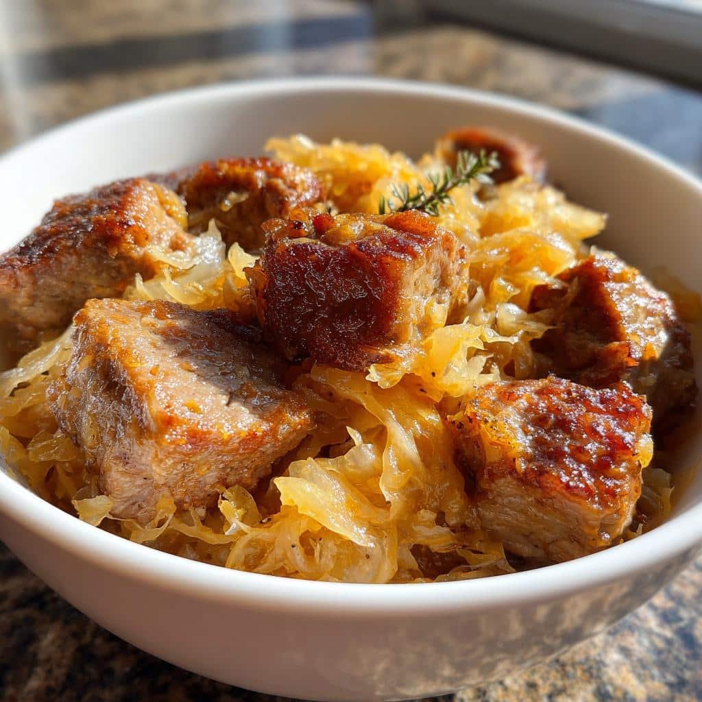 Hearty Pork and Sauerkraut Recipe: 5-Star Comfort Food 3 pork and sauerkraut recipe delicious comfort food - detail 1