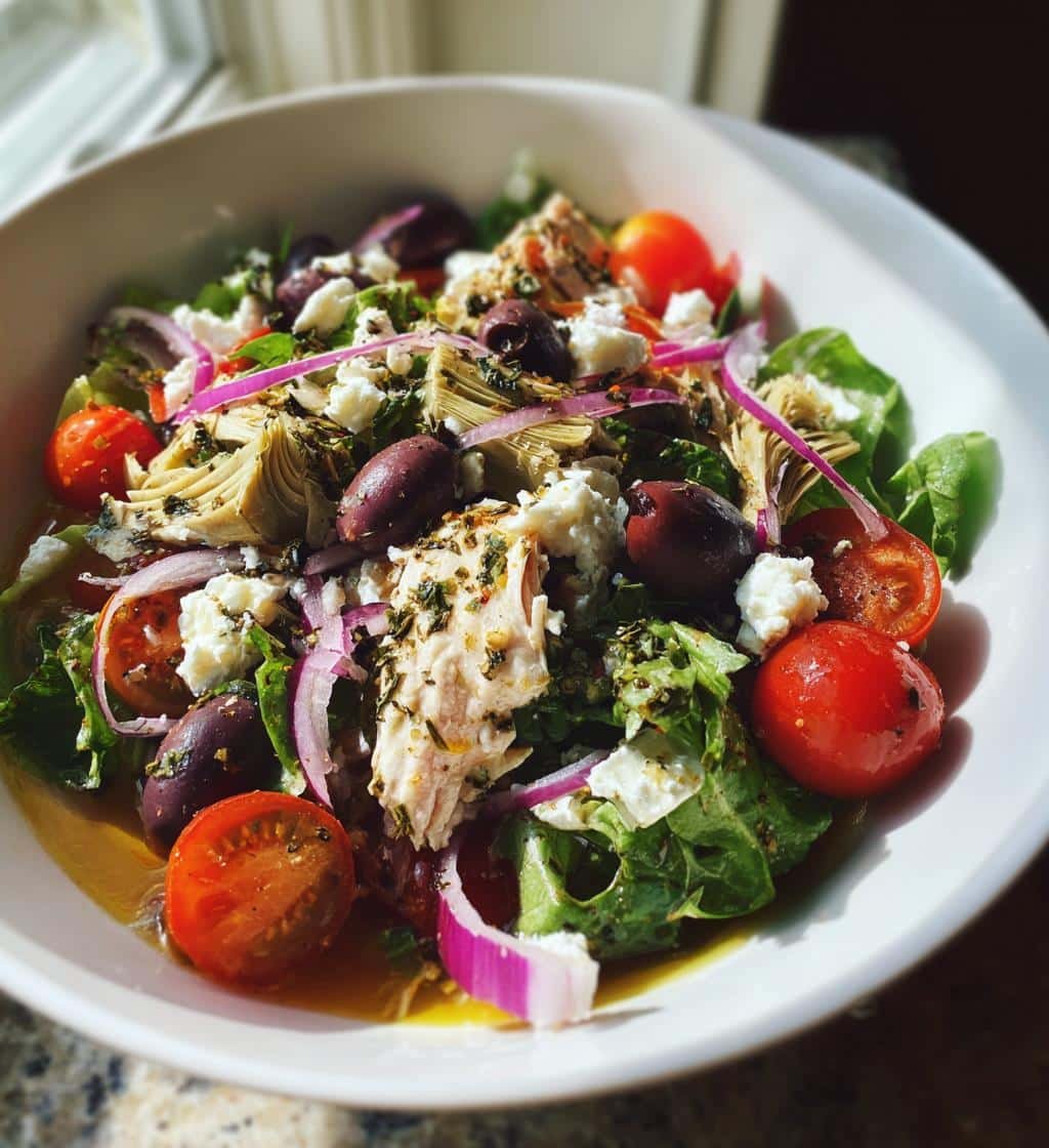 artichoke heart salad - detail 1
