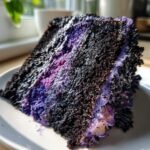 black and purple heart cake recipe