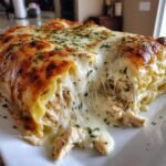 chicken alfredo lasagna rolls everyone is obsessed with