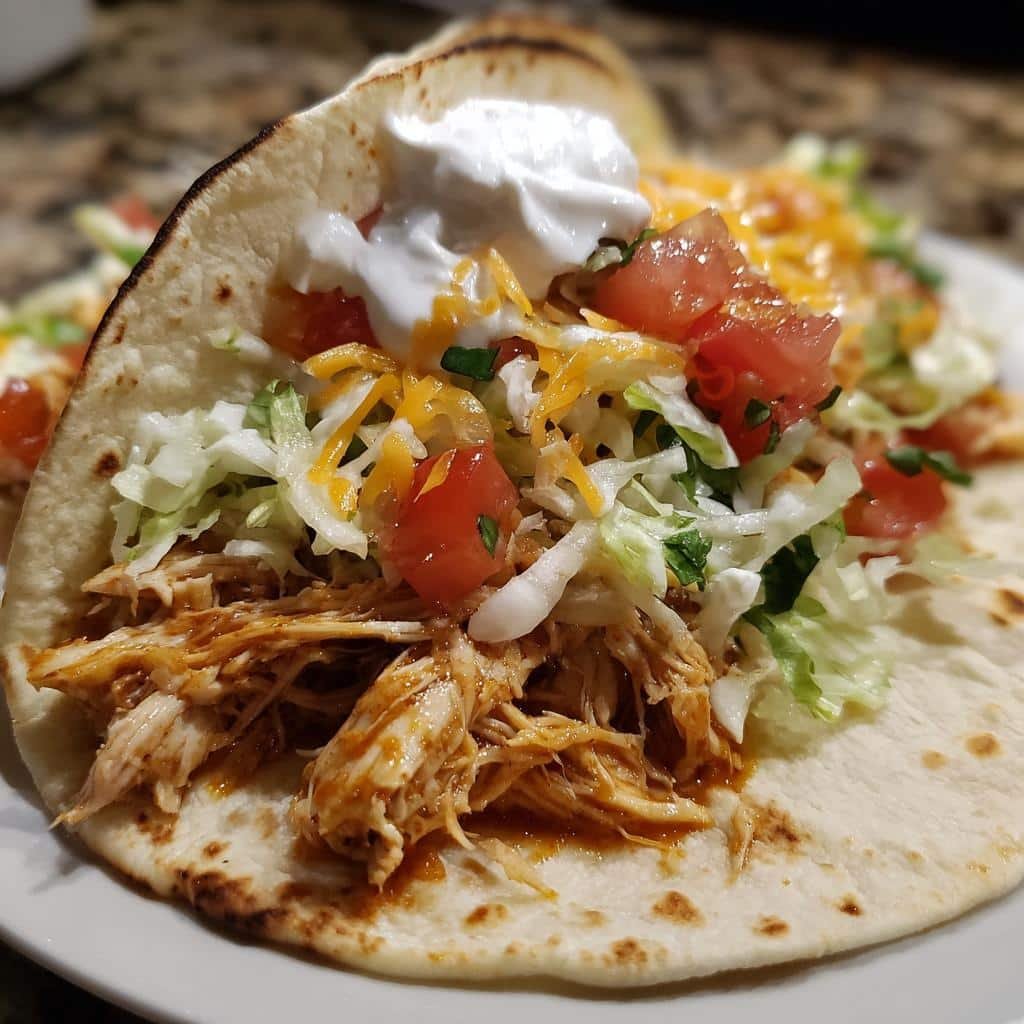 3-Ingredient Crockpot Chicken Tacos - Effortless & Delicious 3 chicken tacos crockpot recipes - detail 1