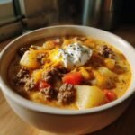 creamy cheeseburger soup everyone is obsessed with