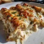 creamy white chicken enchiladas with creamy white sauce comfort food magic