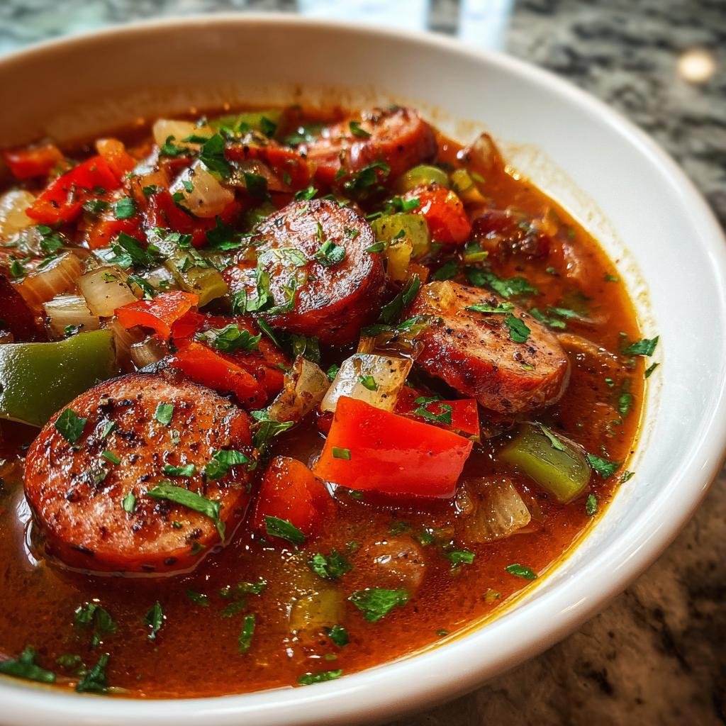 Spicy Crockpot Andouille Sausage Recipe in 3 Easy Steps 3 crockpot andouille sausage recipes - detail 1