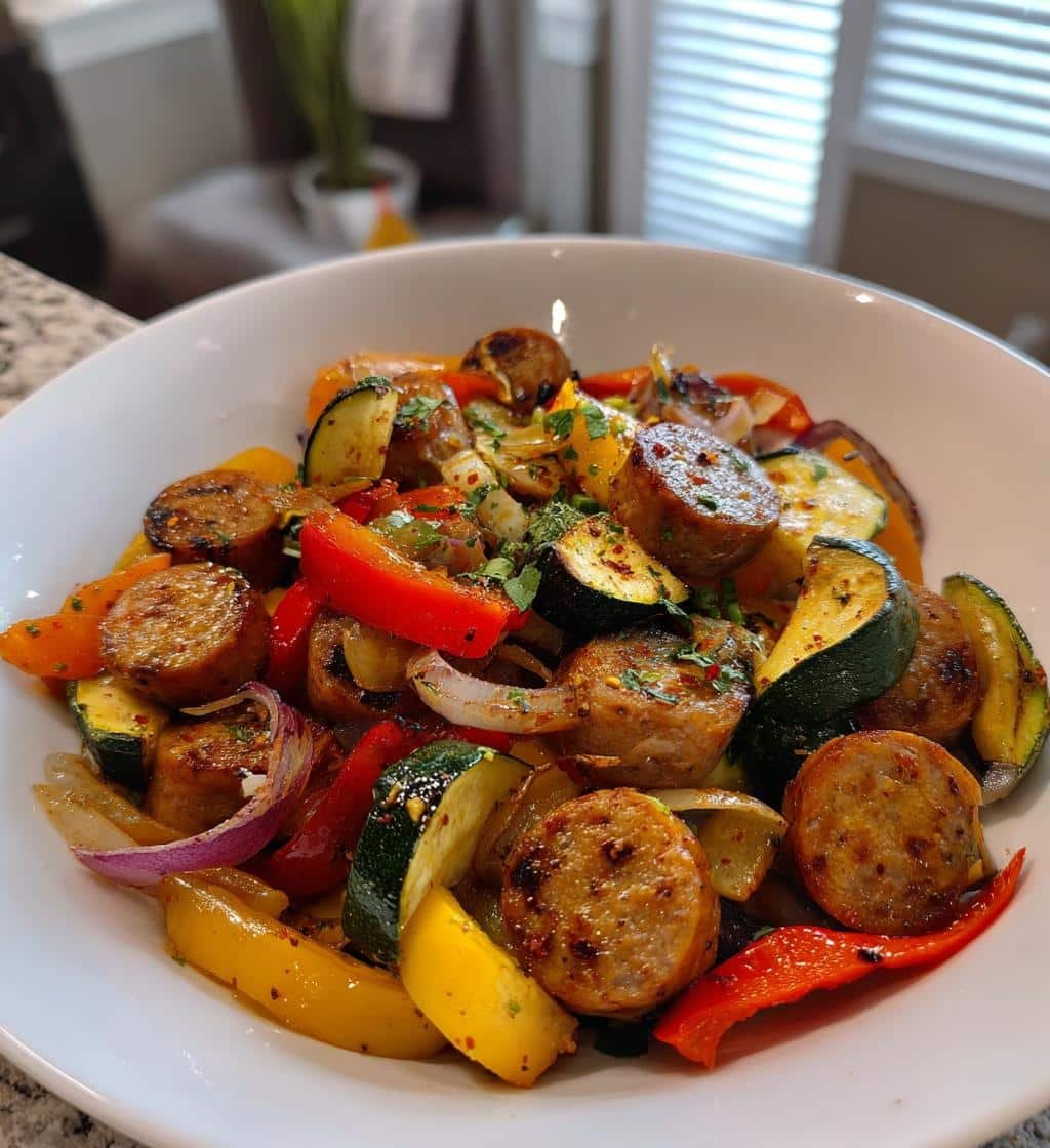 easy air fryer chicken sausage and veggies youll make on repeat - detail 1