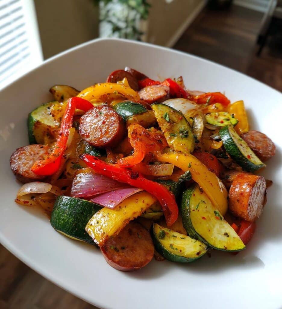 easy air fryer chicken sausage and veggies youll make on repeat