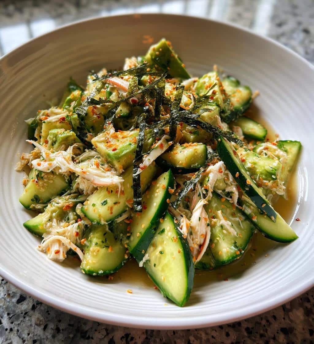 15-Minute Easy California Roll Cucumber Salad – Irresistible Summer Bliss 3 easy california roll cucumber salad the ultimate summer hit - detail 1