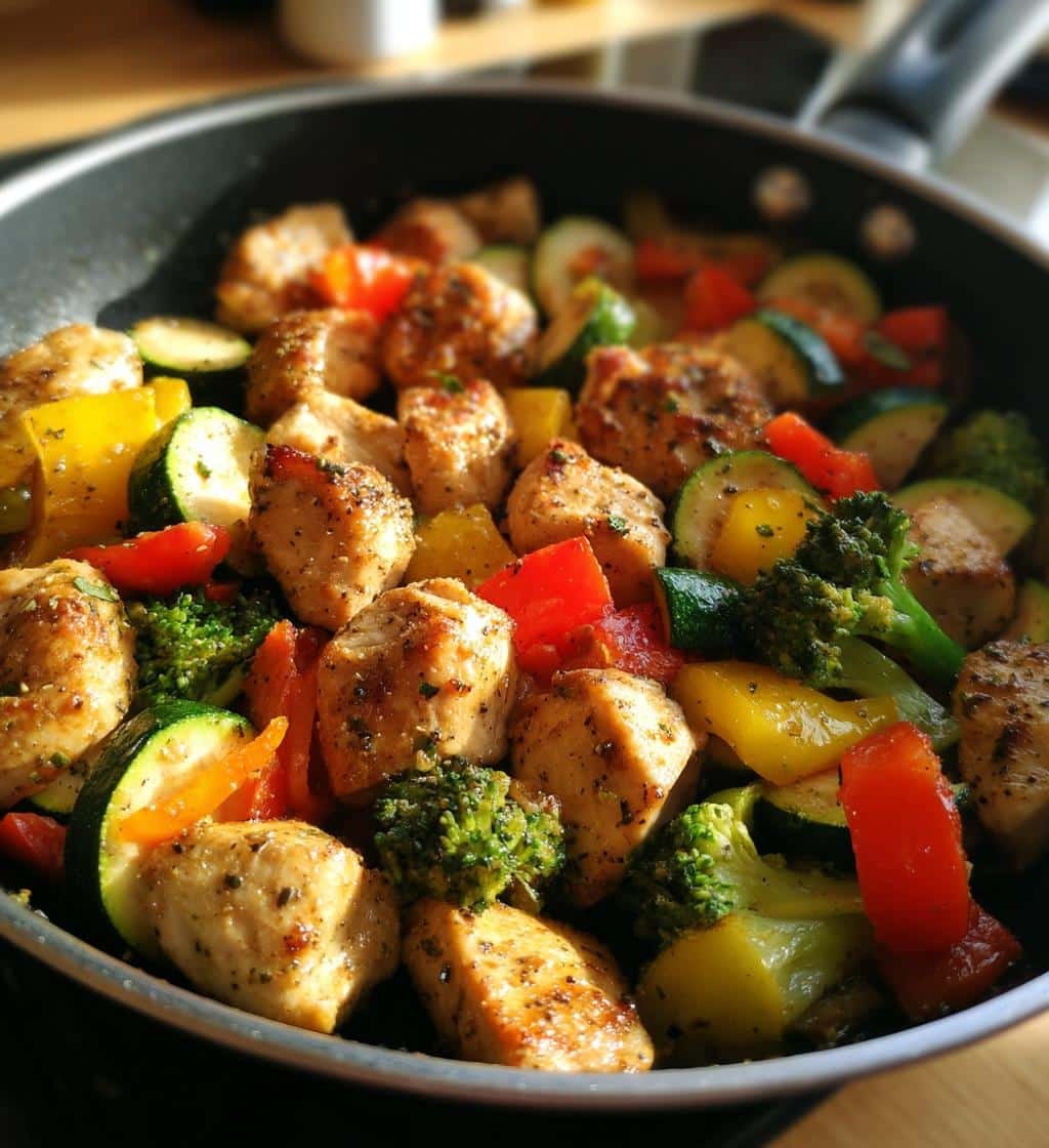 easy healthy chicken and vegetables skillet for busy nights - detail 1