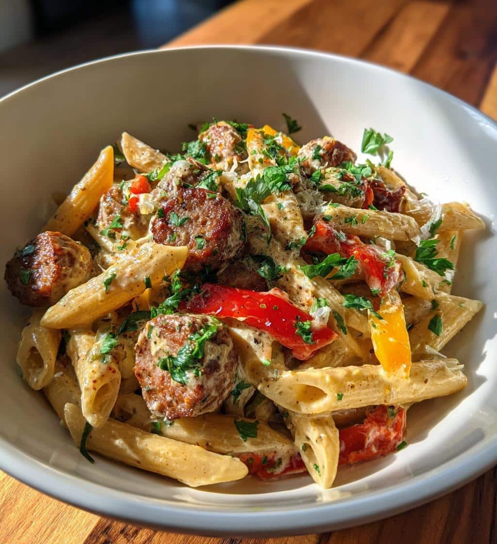 easy one pot creamy cajun sausage pasta for busy nights - detail 1