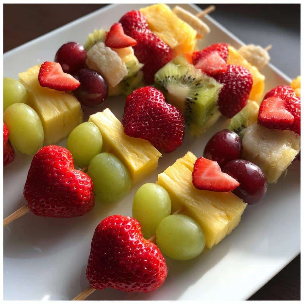 fruit kabobs valentines day fun - detail 1