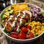 healthy santa fe salad with chicken